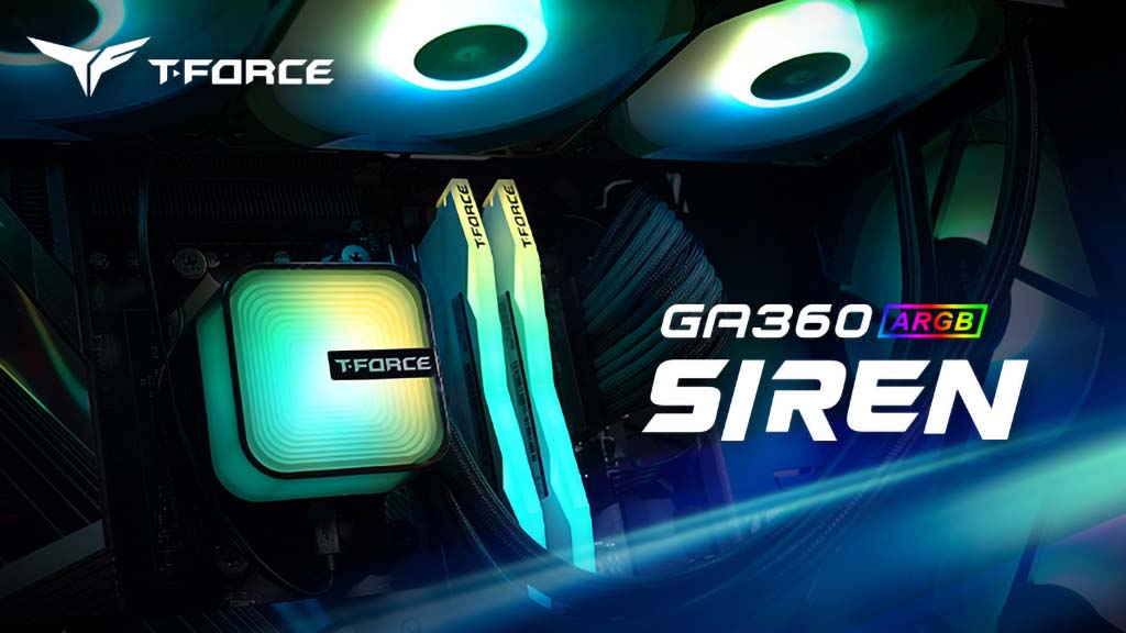 TEAMGROUP and ASETEK Launches T-FORCE SIREN GA360 ARGB All-in-One Liquid Cooler