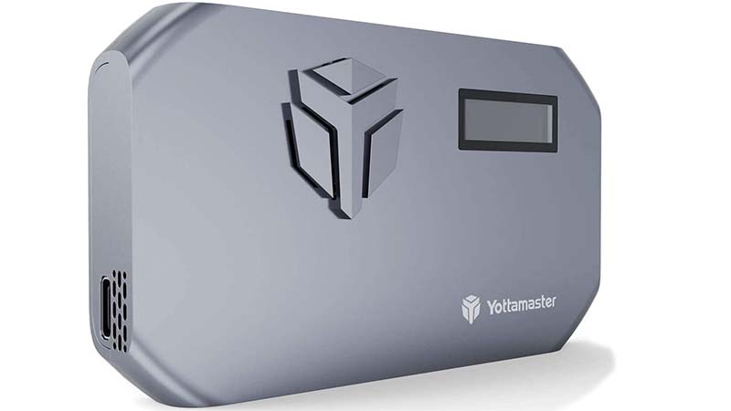 Yottamaster M.2 NVMe SSD Enclosure-with Cooling Fan and LED Temperature